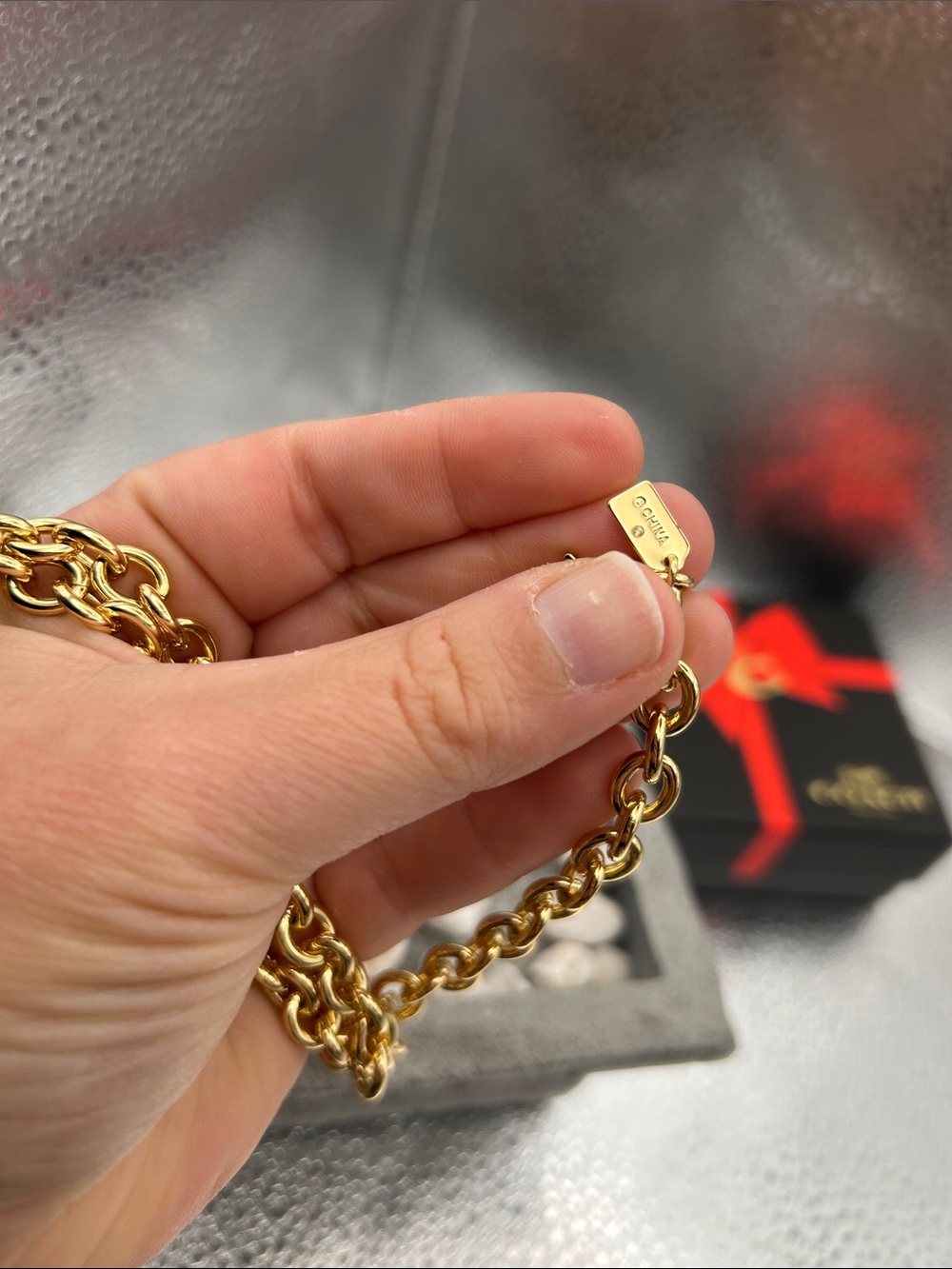 Coach Quilted Padlock Necklace - Picture 11 of 11
